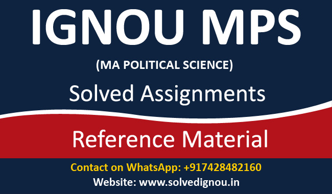 IGNOU MA Political Science Solved Assignments