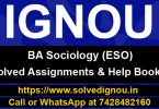 IGNOU ESO Solved assignments & help books (BA Sociology)