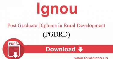 IGNOU PGDRD Solved Assignment